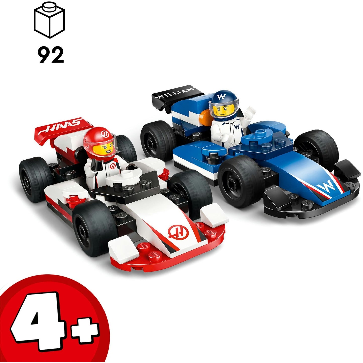 60464 City F1 Williams Racing und Haas F1 Rennautos, Konstruktionsspielzeug