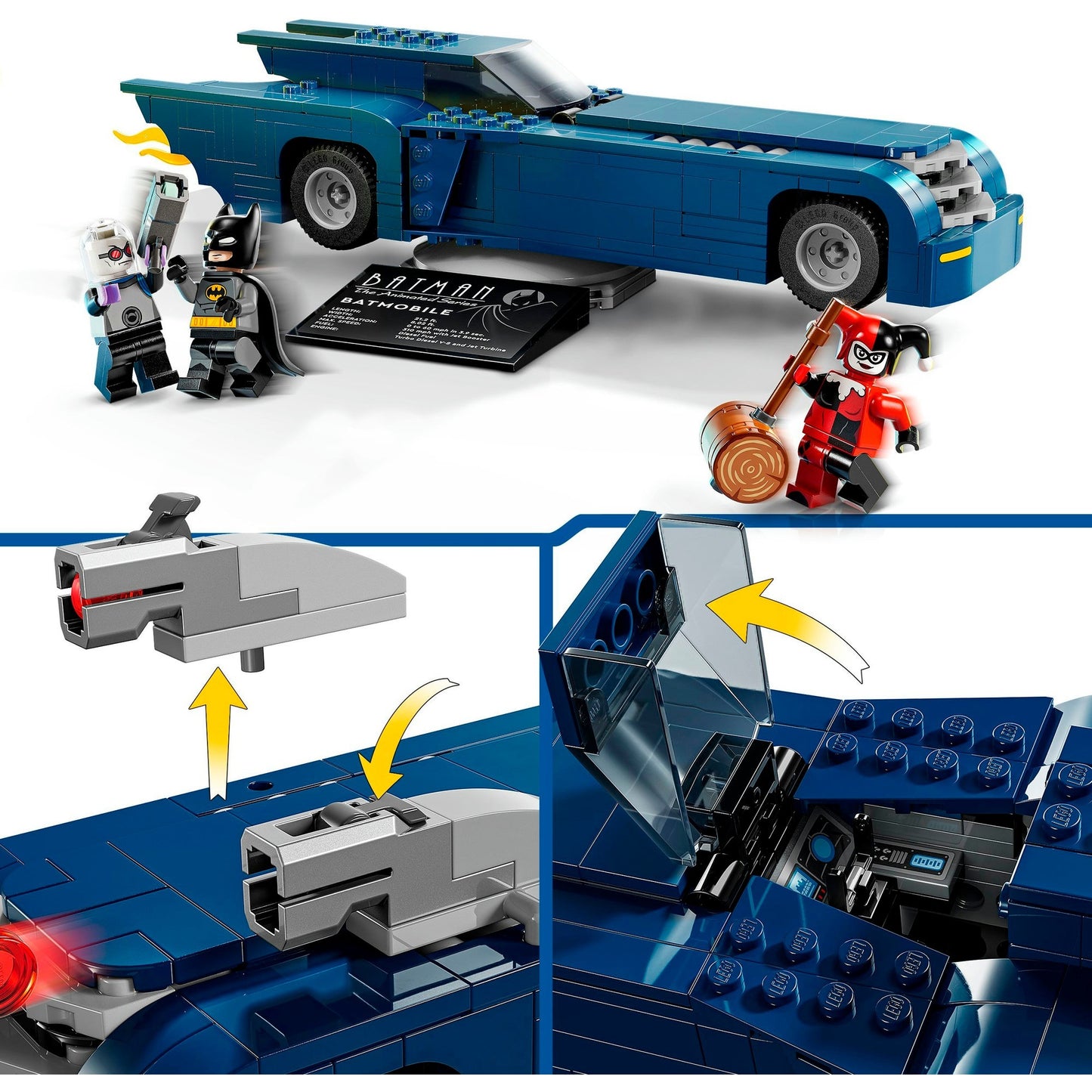 LEGO 76274 DC Super Heroes Batman im Batmobil vs. Harley Quinn und Mr. Freeze, Konstruktionsspielzeug