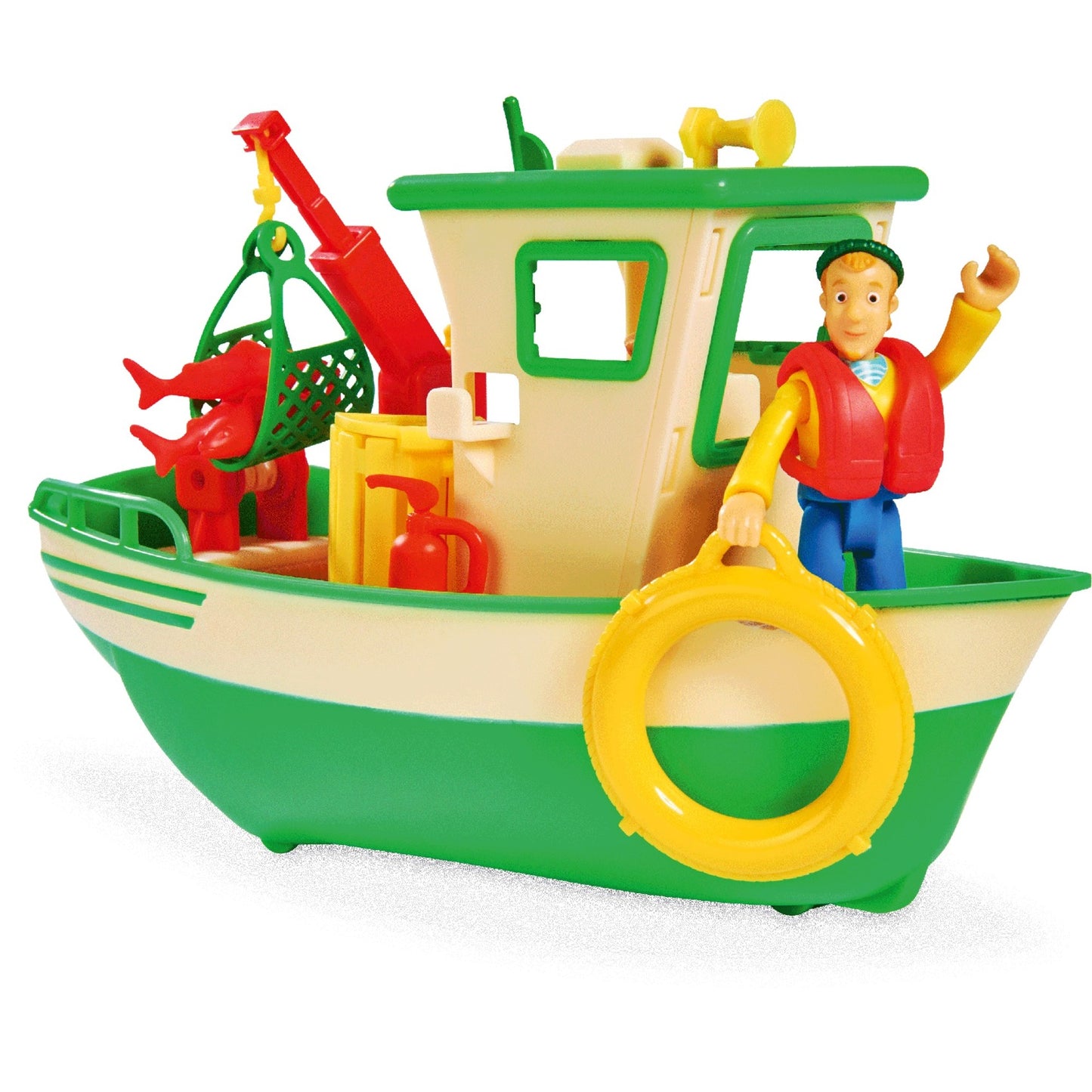 Simba Feuerwehrmann Sam - Charlies Fischerboot mit Figur, Spielfahrzeug