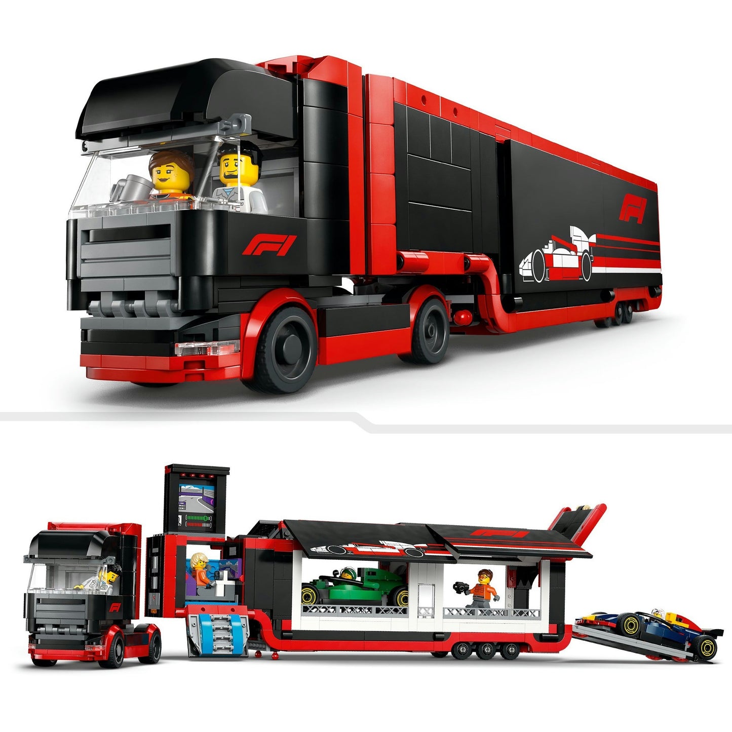 60445 City F1 Transporter mit RB20 & AMR24 F1 Rennautos, Konstruktionsspielzeug