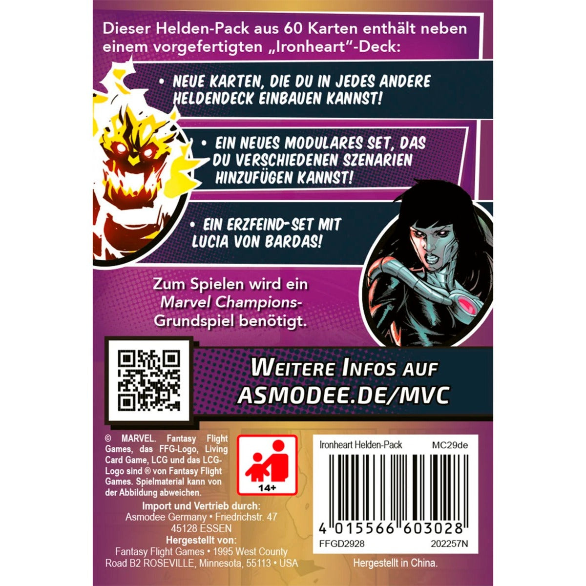 Asmodee Marvel Champions: Das Kartenspiel - Ironheart (Helden-Pack)