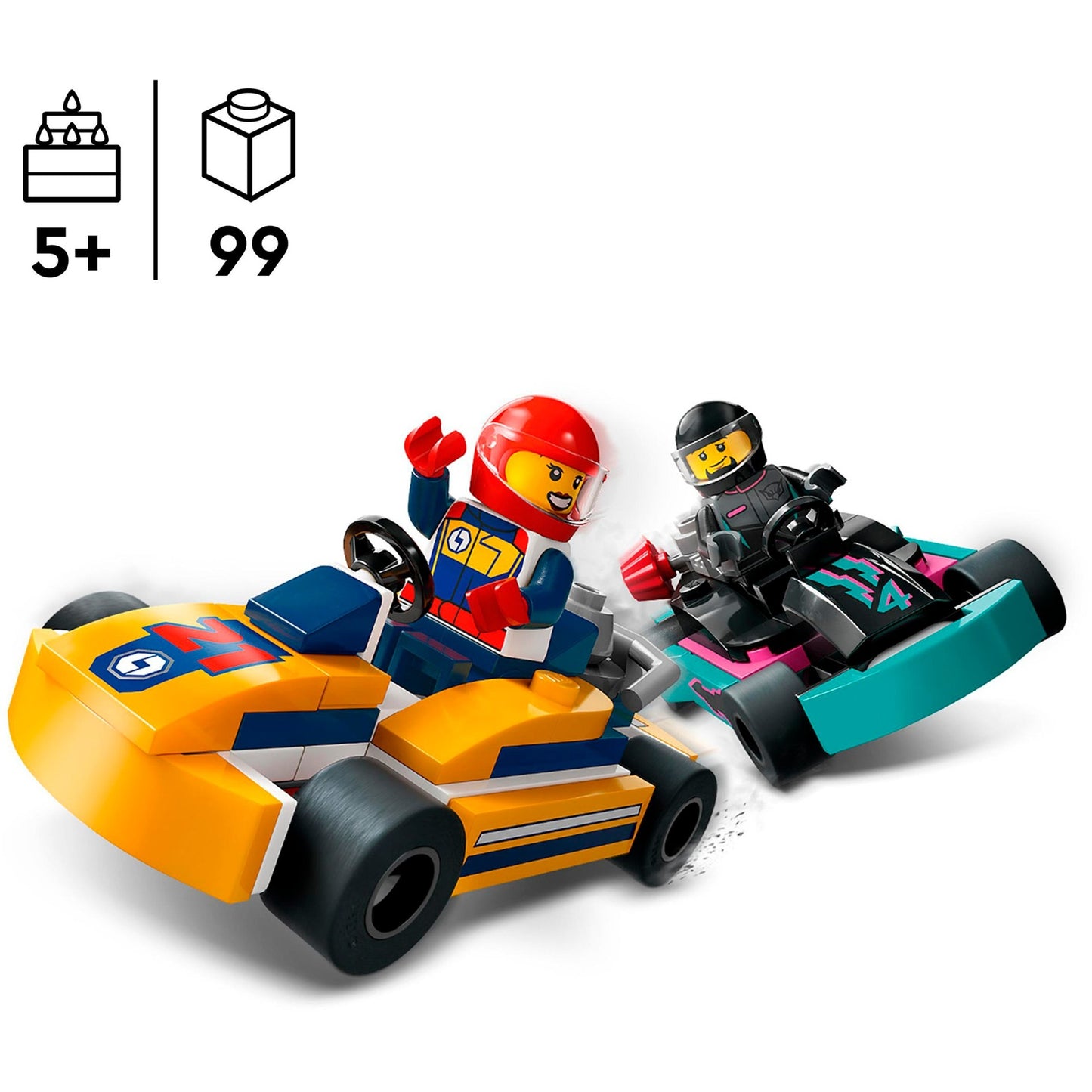 LEGO 60400 City Go-Karts mit Rennfahrern, Konstruktionsspielzeug