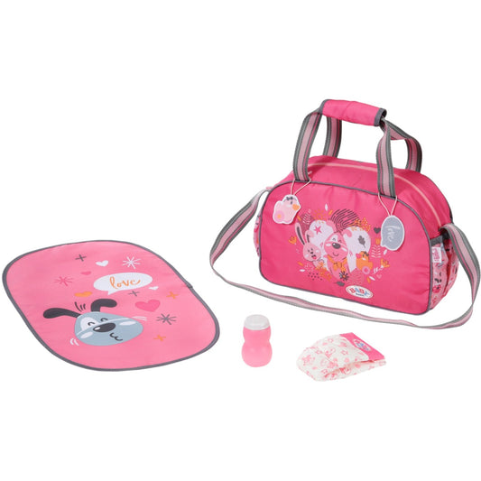 ZAPF Creation BABY born® Wickeltasche (mit Wickelunterlage, Windel und Puderdose)