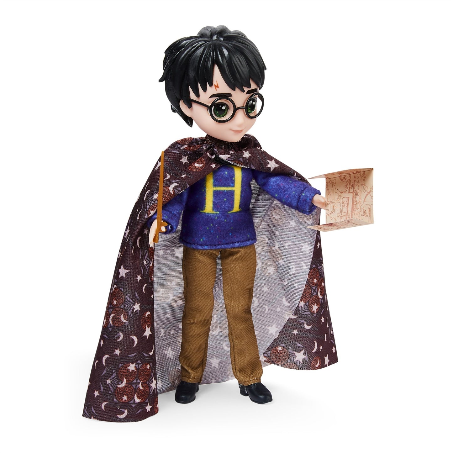 Spinmaster Wizarding World Harry Potter - Geschenkset mit Harry Potter-Puppe (ca. 20,3 cm gross, inkl. Besen, Tarnumhang und weiterem Zubehör)