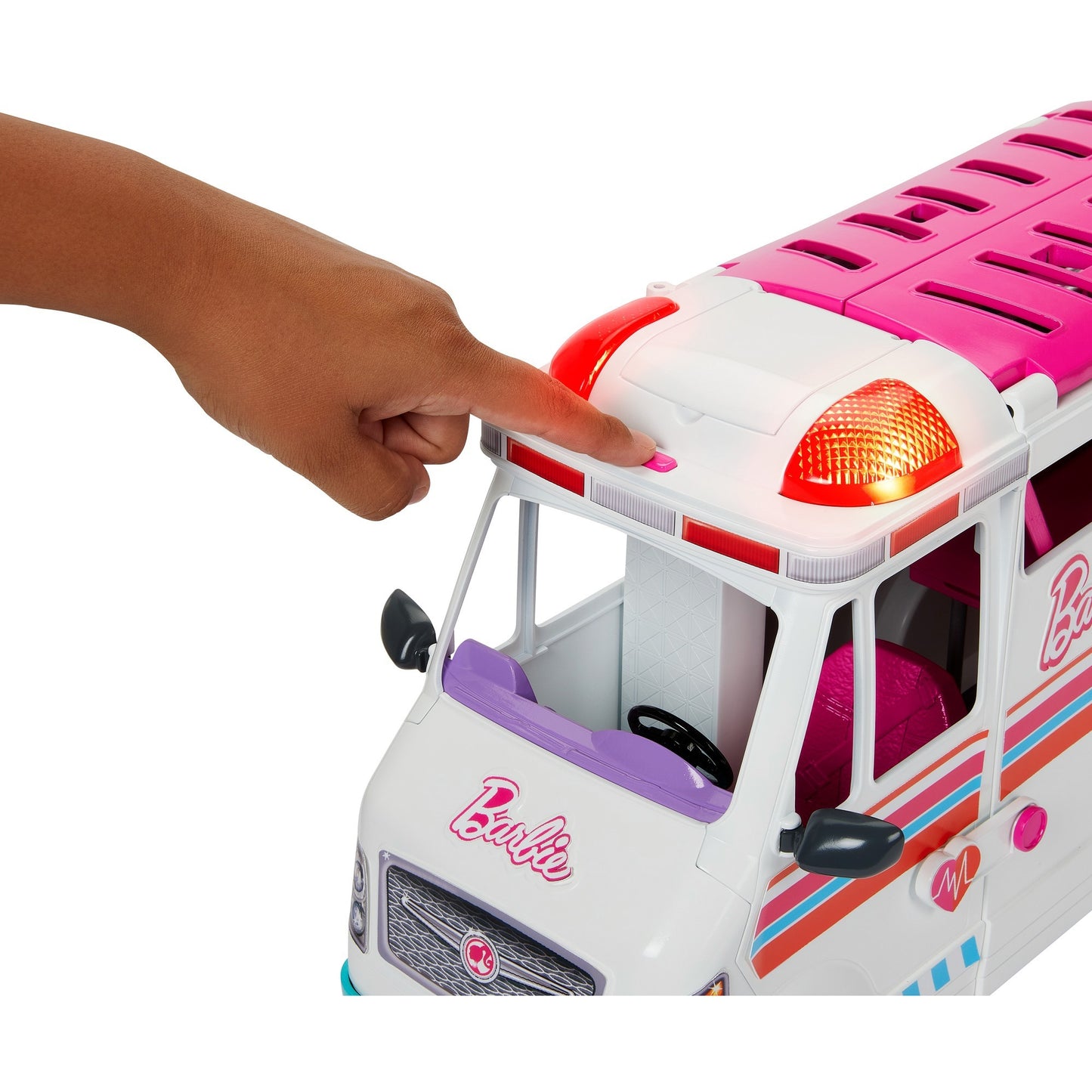 Mattel Barbie 2-in-1 Krankenwagen Spielset, Spielfahrzeug