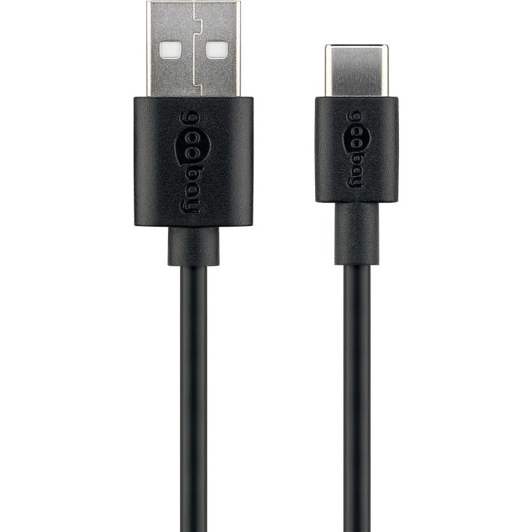 Goobay USB 2.0 Kabel, USB-A Stecker > USB-C Stecker (schwarz, 1 Meter)