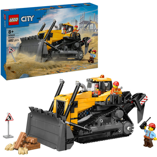 60466 City Gelber Bulldozer mit Frontlader, Konstruktionsspielzeug
