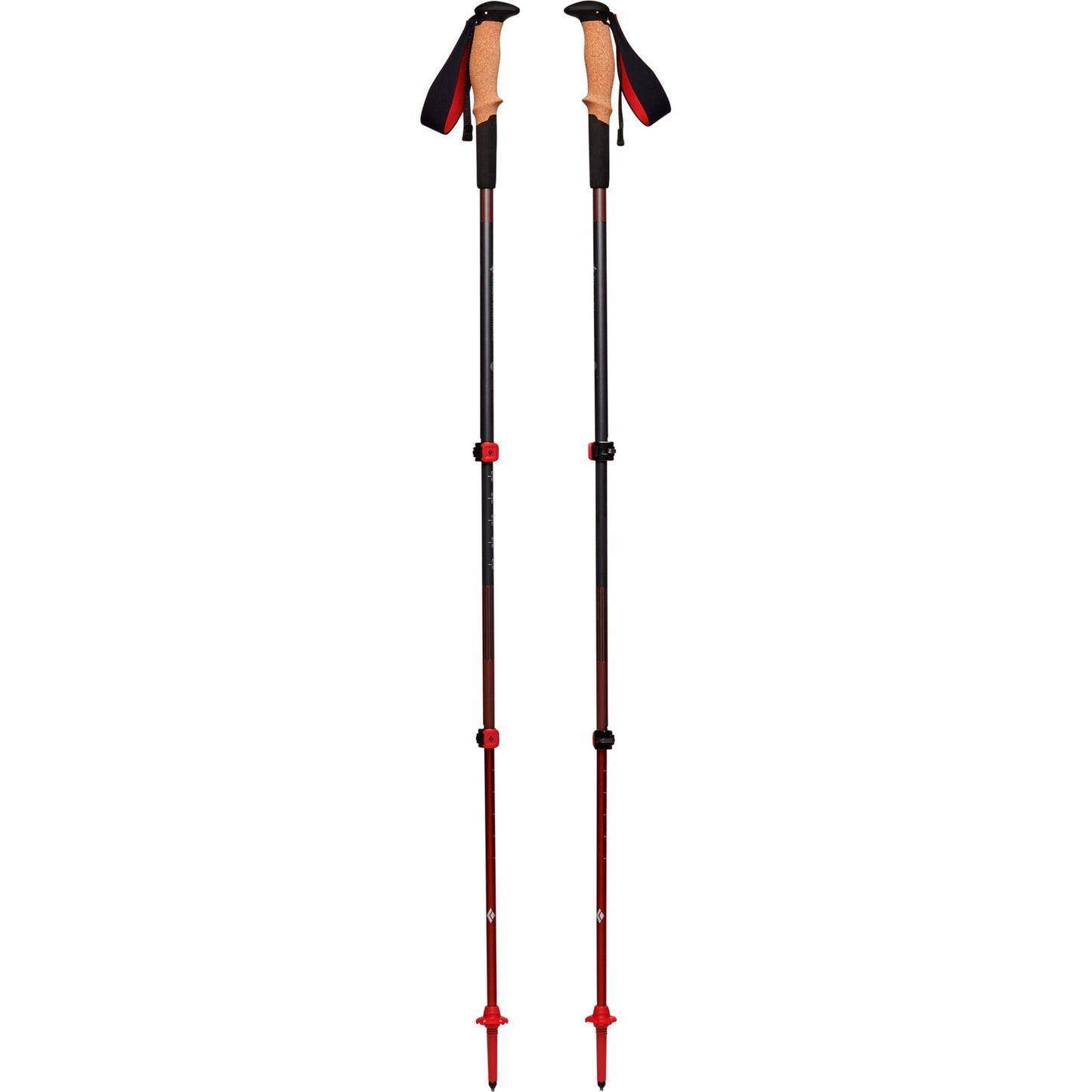 Black Diamond Trekkingstöcke Pursuit S/M (grau/rot, 1 Paar, 100-125 cm)