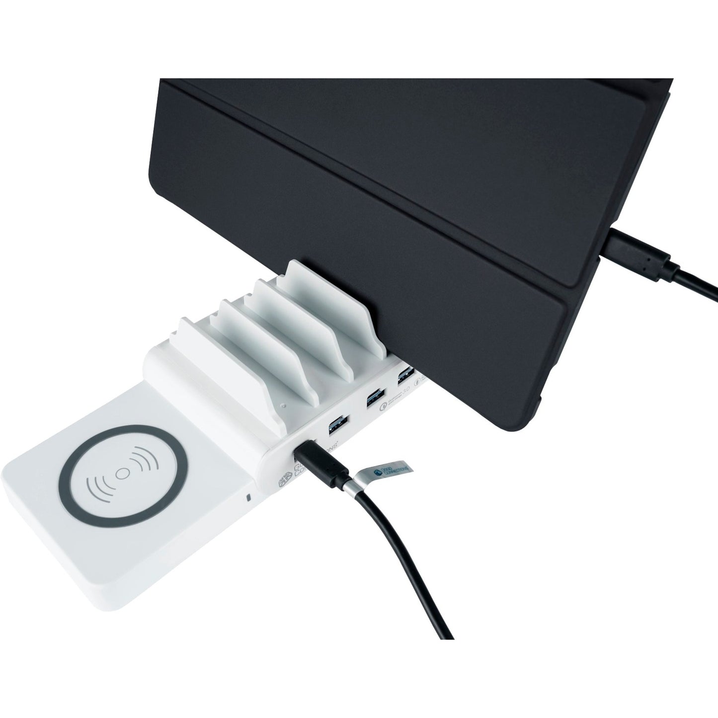 Good Connections Qi Wireless Charging Pad 15 Watt (weiss, für USB-Desktop-Schnellladestation PCA-D006W (linke Seite))