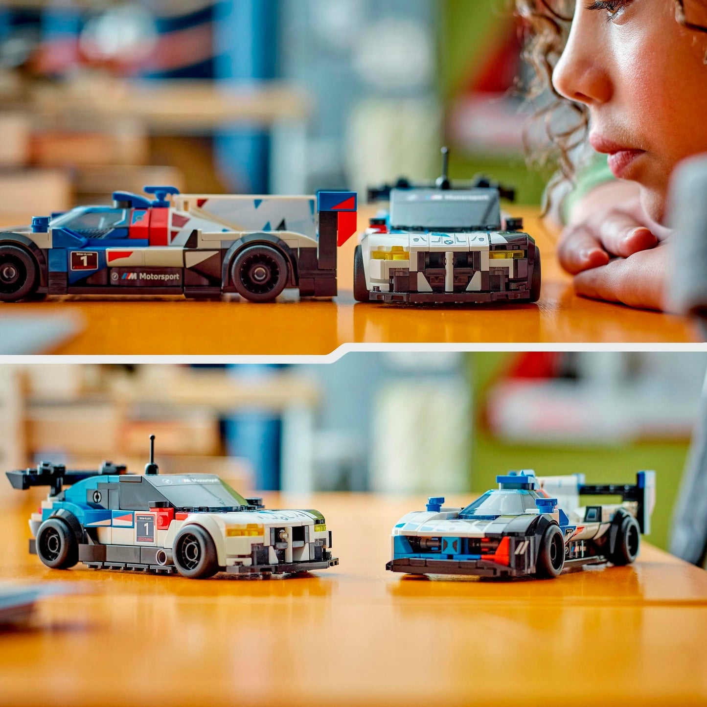 LEGO 76922 Speed Champions BMW M4 GT3 & BMW M Hybrid V8 Rennwagen, Konstruktionsspielzeug