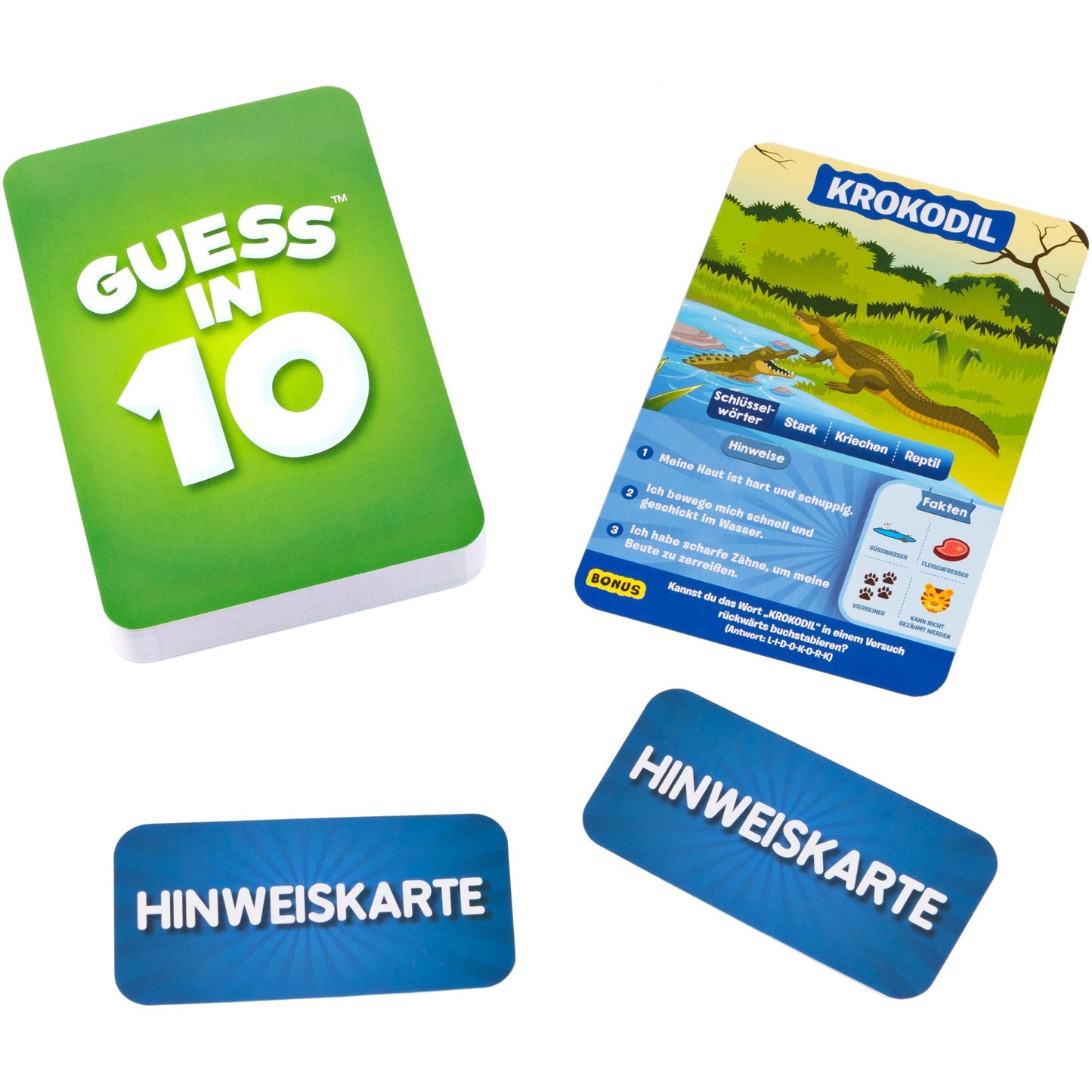 Spin Master Guess in 10 - Ratespiel "Welt der Tiere" , Quizspiel