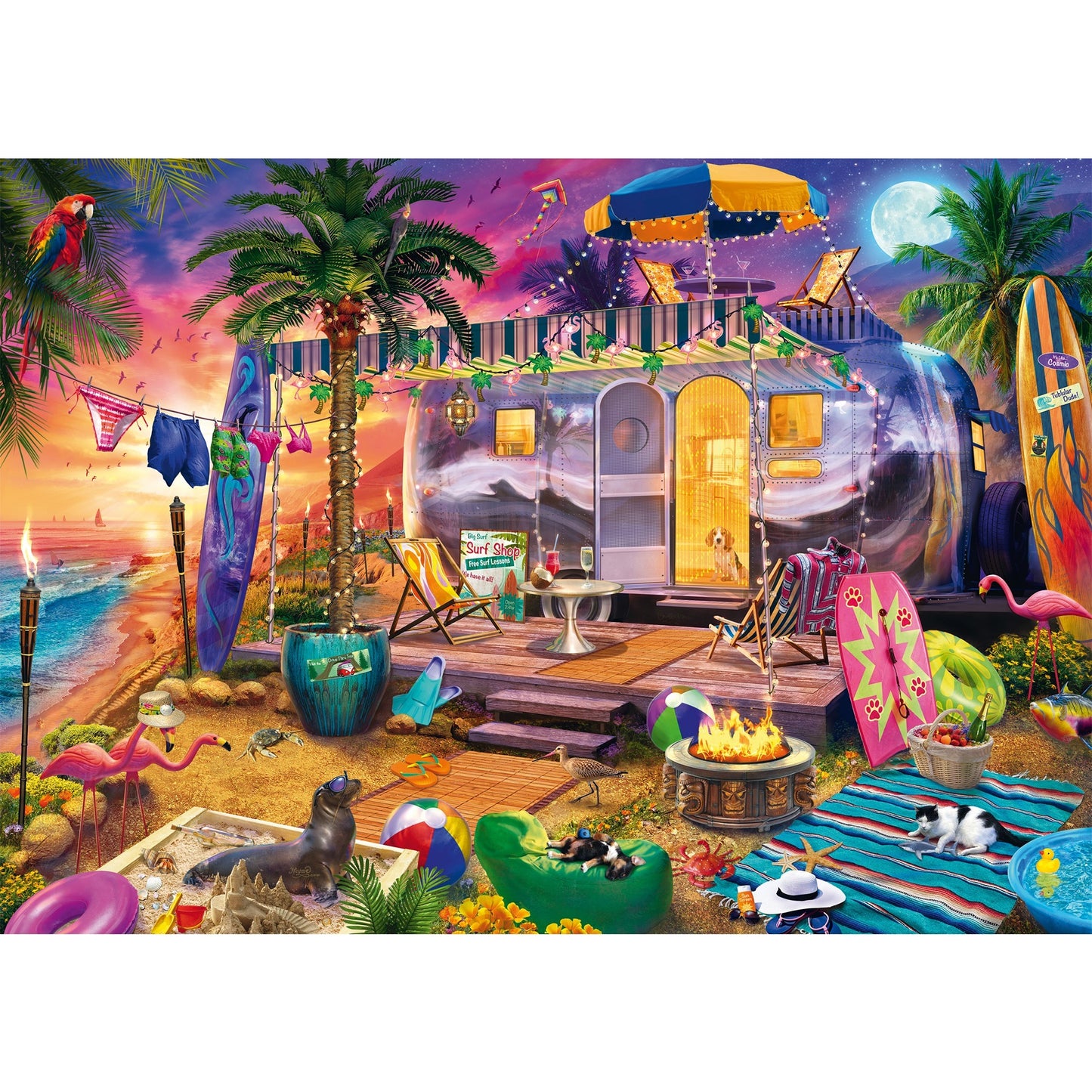 Jeff Haynie: Mit dem Wohnwagen am Meer, Puzzle