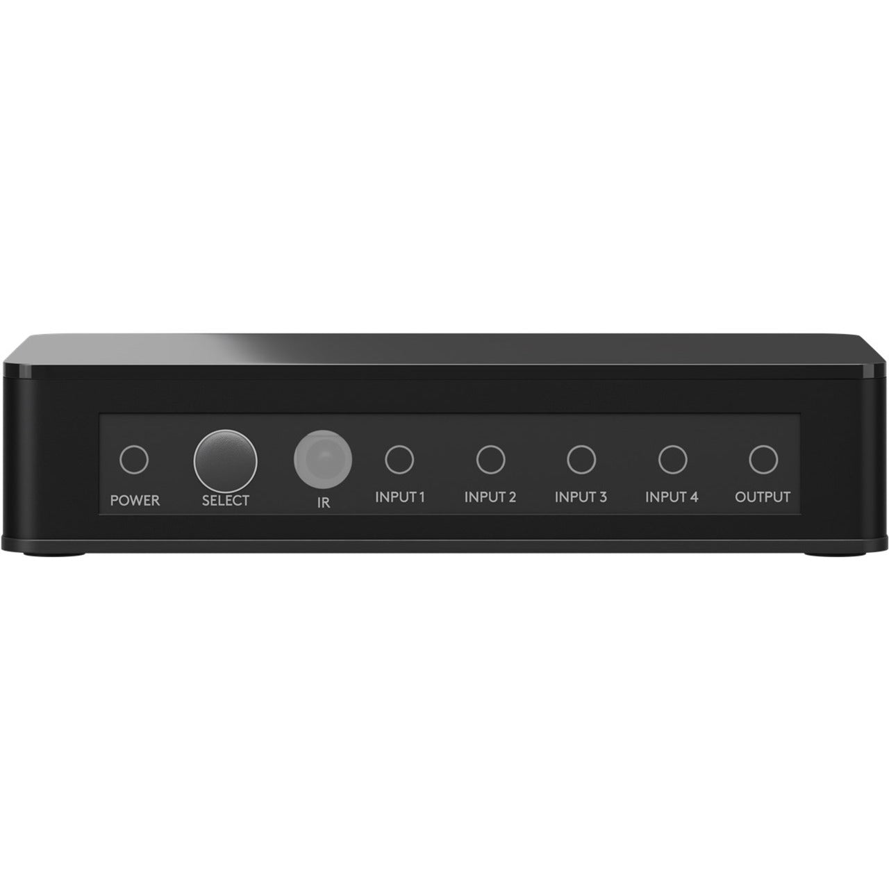 Goobay HDMI-Umschaltbox 4 auf 1 (4K @ 60Hz), HDMI Switch (schwarz, mit Fernbedienung)