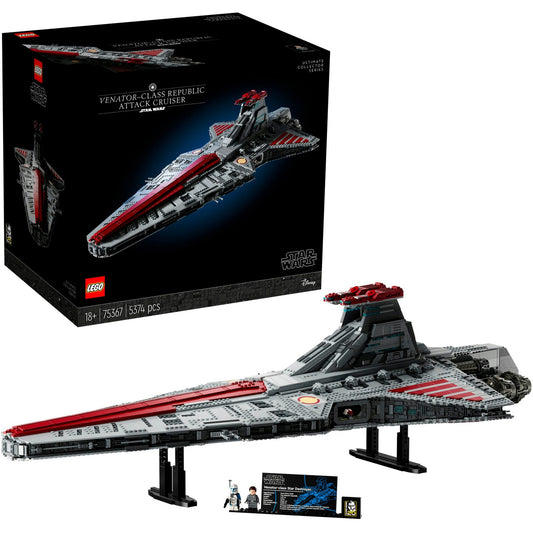 LEGO 75367 Star Wars Republikanischer Angriffskreuzer der Venator-Klasse, Konstruktionsspielzeug