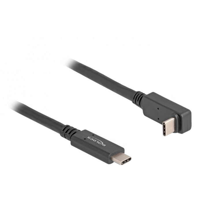 DeLOCK USB 3.2 Gen 2 Kabel, USB-C Stecker > USB-C Stecker (schwarz, 1 Meter, PD 3.0, Laden mit bis zu 60 Watt)