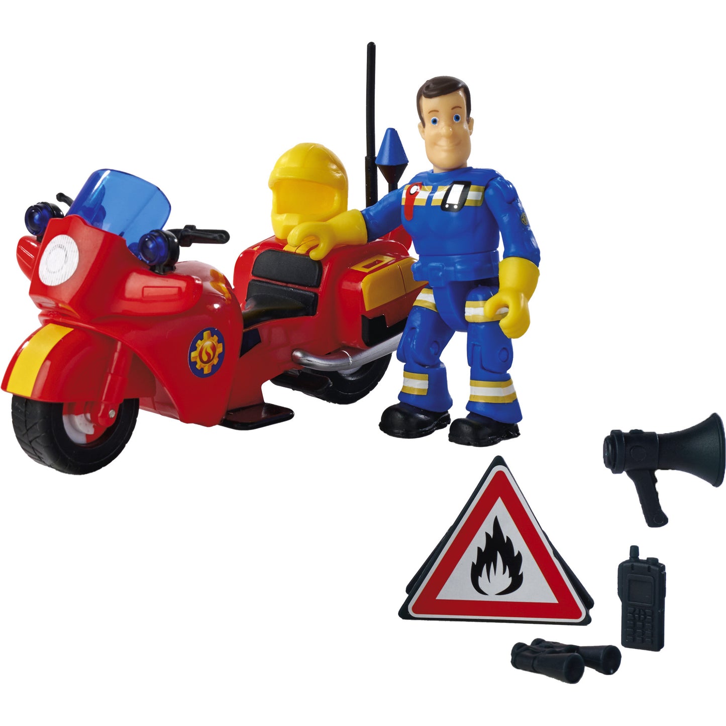 Feuerwehrmann Sam Feuerwehr Motorrad mit Figur, Spielfahrzeug