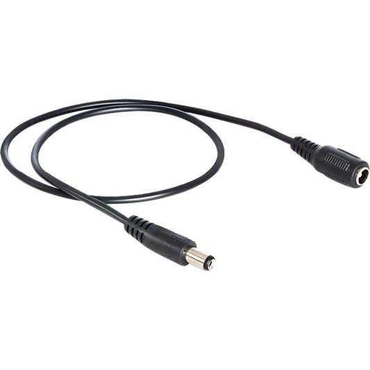DeLOCK DC Verlängerungskabel (schwarz, 50cm)