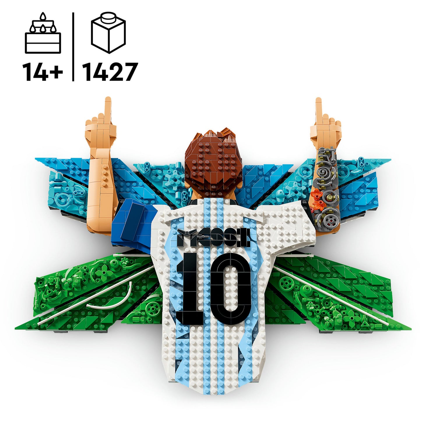 43018 43018 Editions Lionel Messi  Torjubel, Konstruktionsspielzeug