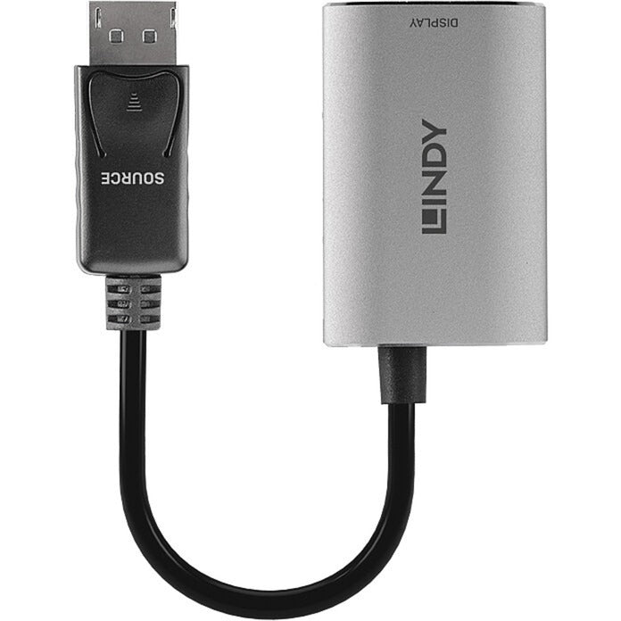 Lindy Konverter DisplayPort 1.4 > HDMI 8K (schwarz/grau, 11cm)