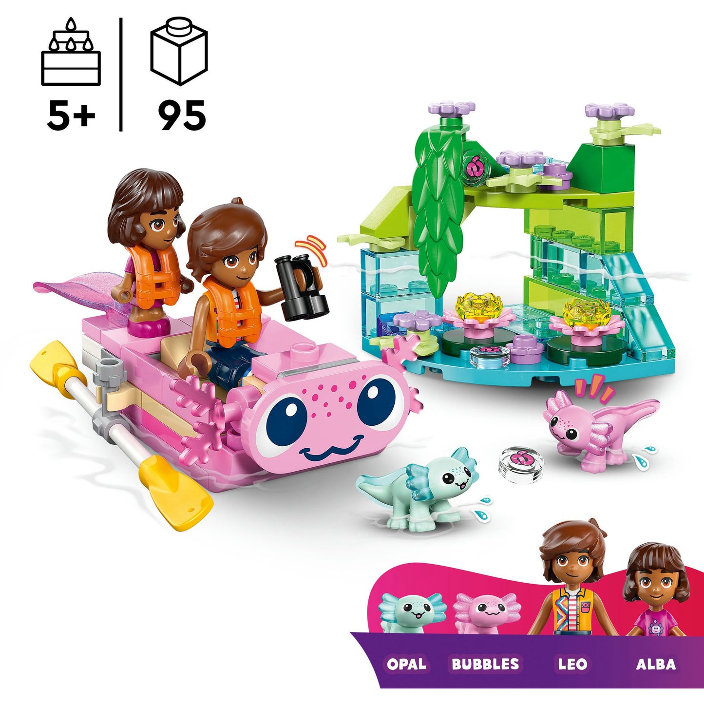 42681 Friends Axolotl-Abenteuerboot, Konstruktionsspielzeug