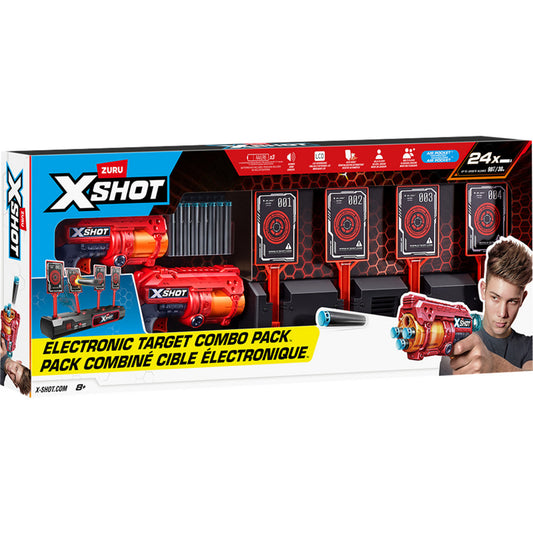 XSHOT Interaktive Zielscheibe & Fury 4 2er Pack, Dartblaster