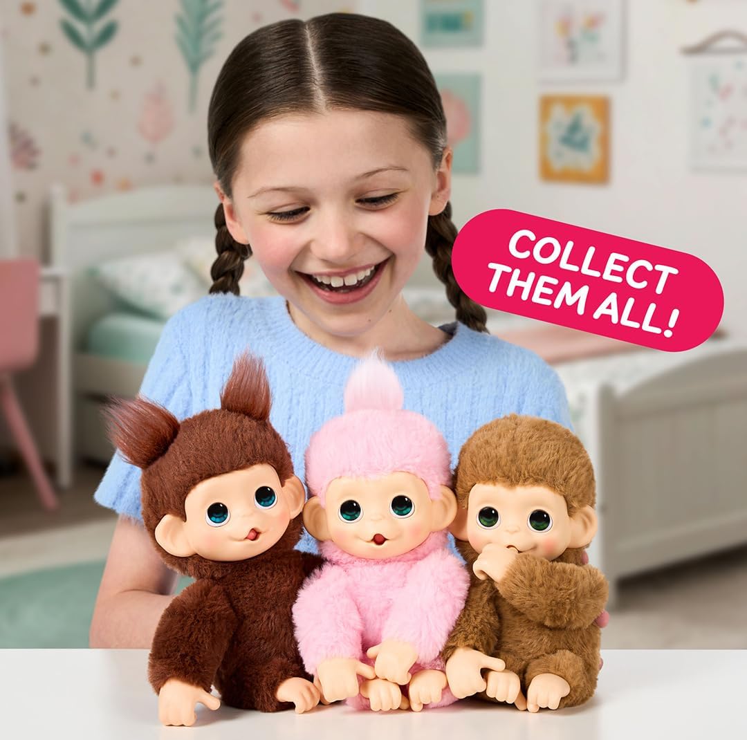 Little Live Pets - My Baby Monkey Minis Brown Cherri, Kuscheltier
