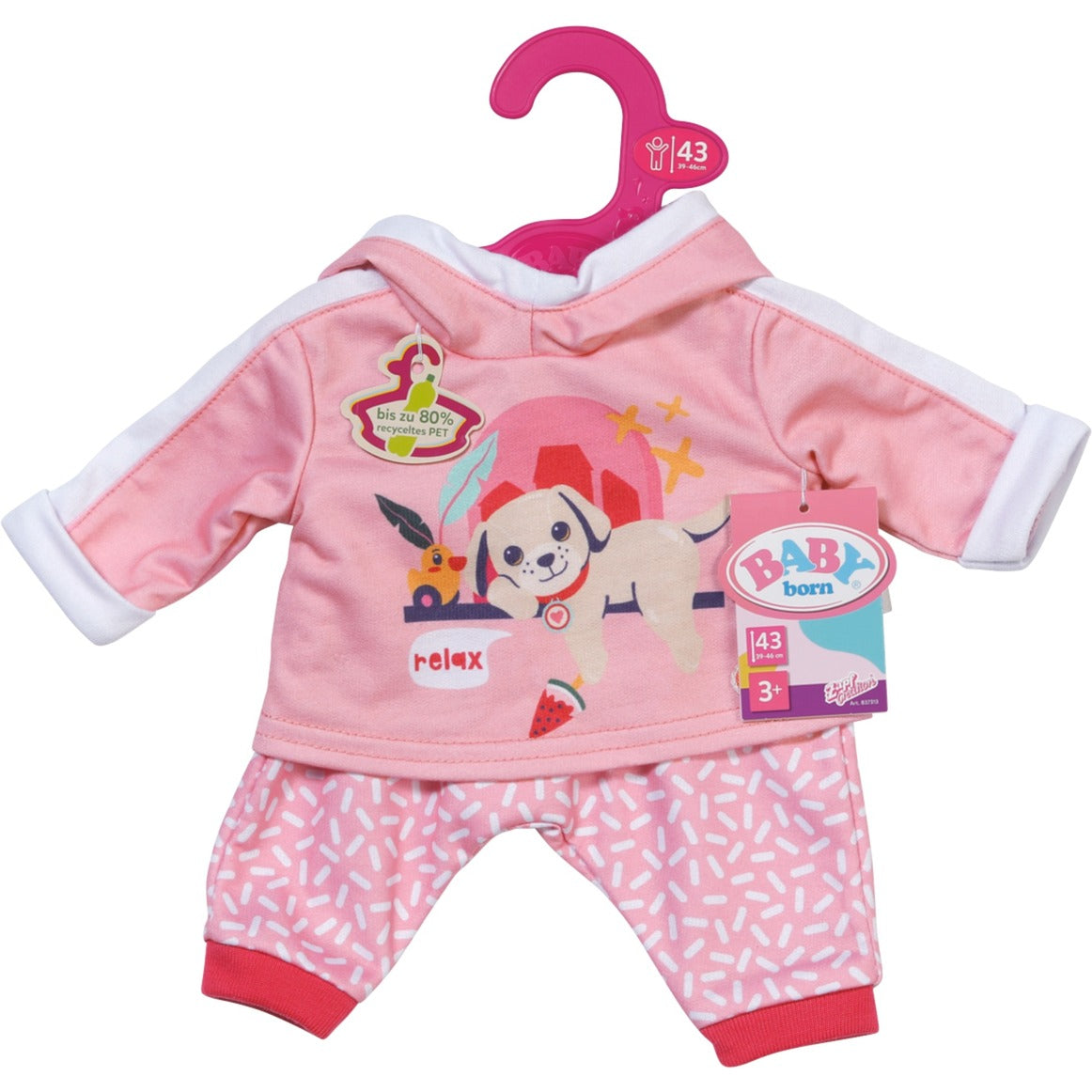 BABY born Jogginganzug Hund 43cm, Puppenzubehör