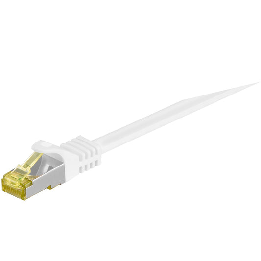 Goobay Patchkabel RJ-45 SFTP, mit Cat 7 Rohkabel (weiss, 7,5 Meter, 500 MHz)