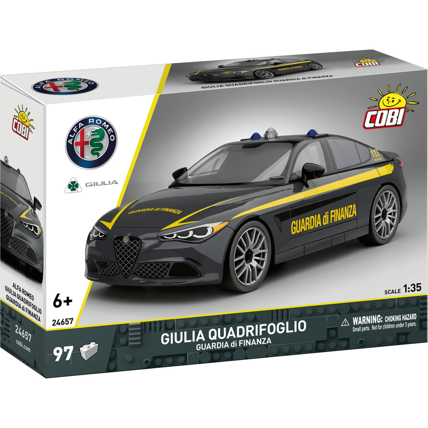 Giulia Quadrifoglio Guardia di Finanza, Konstruktionsspielzeug