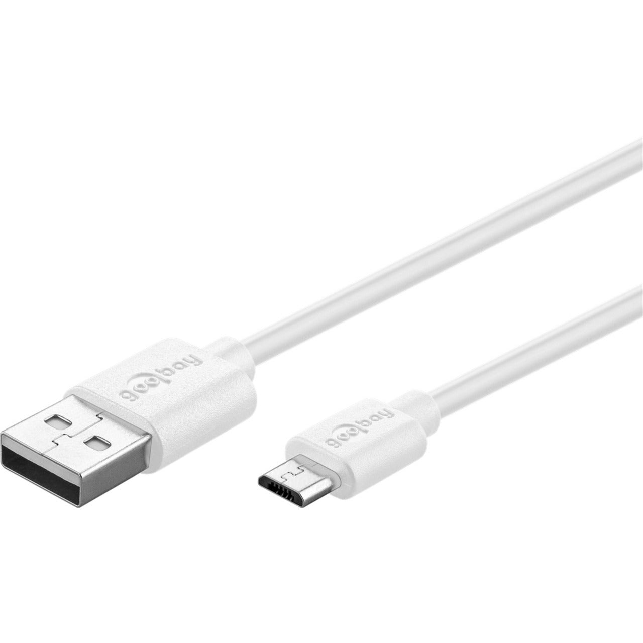 Goobay Micro-USB Dual-Ladeset 18 Watt (weiss, 2,4 A, 1 Meter Kabel USB-A > Micro-USB)