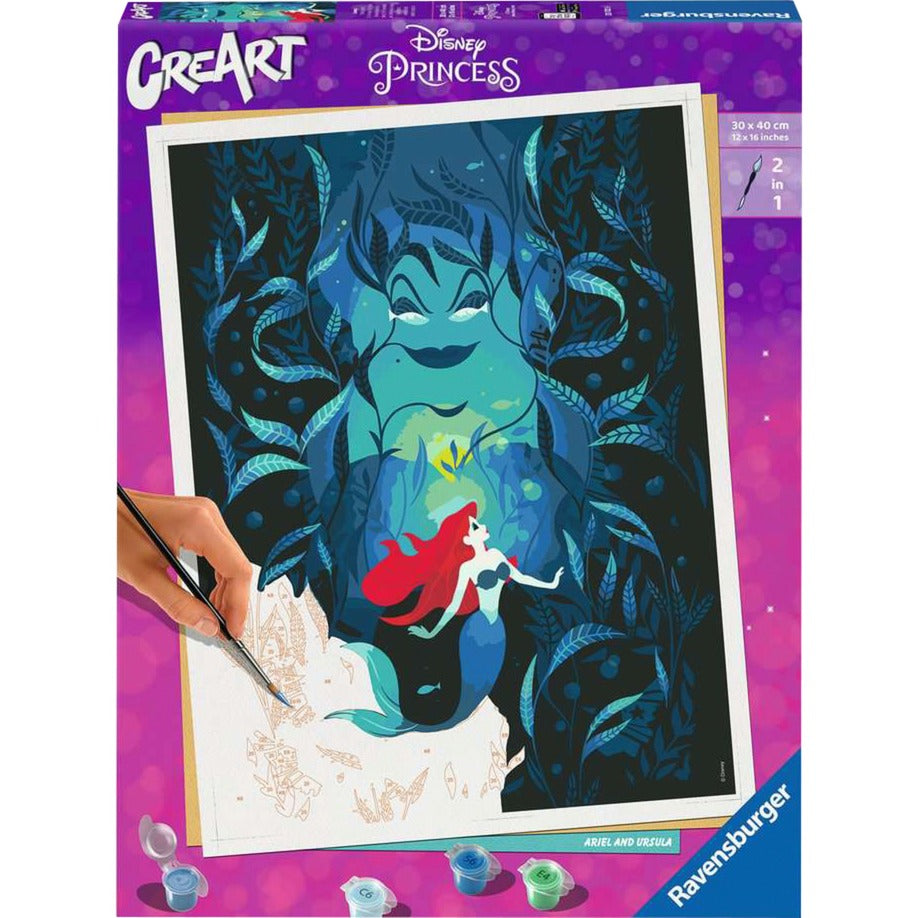 Ravensburger CreArt - Disney Arielle und Ursula, Malen