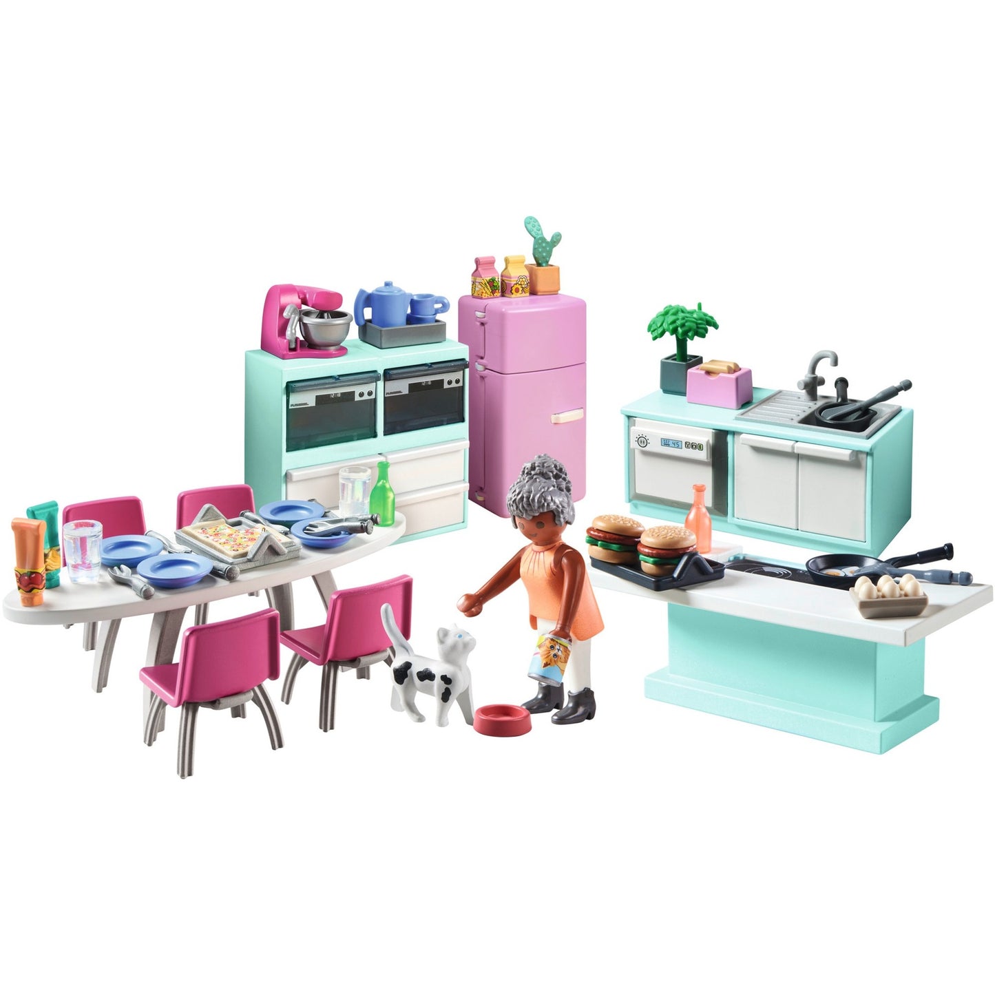 PLAYMOBIL 71608 My Life Küche mit Essplatz, Konstruktionsspielzeug