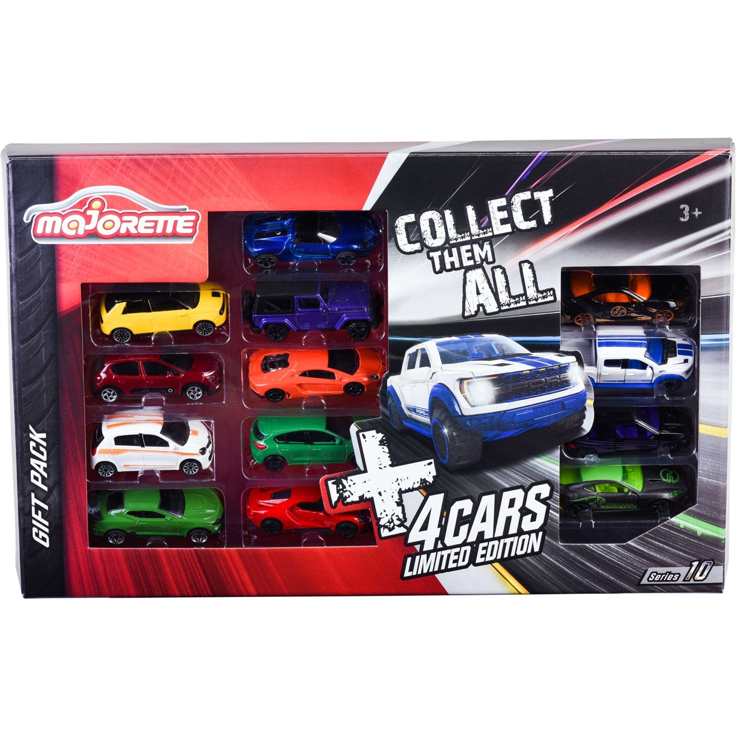 Majorette Mega-Pack mit 9 Street Cars und 4 Autos aus der Limited Edition 10, Spielfahrzeug