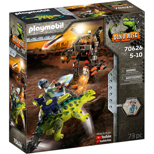 PLAYMOBIL 70626 Dino Rise Saichania: Abwehr des Kampfläufers, Konstruktionsspielzeug