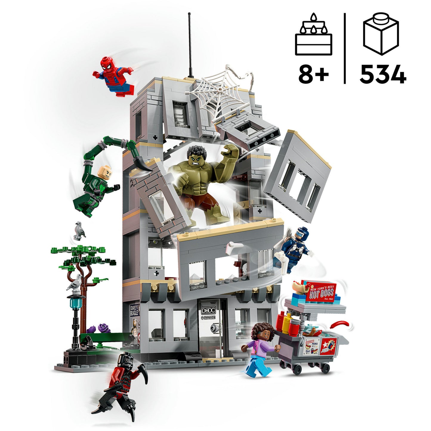 76350 Marvel Super Heroes Grosser Showdown: Spider-Man vs. Hulk, Konstruktionsspielzeug