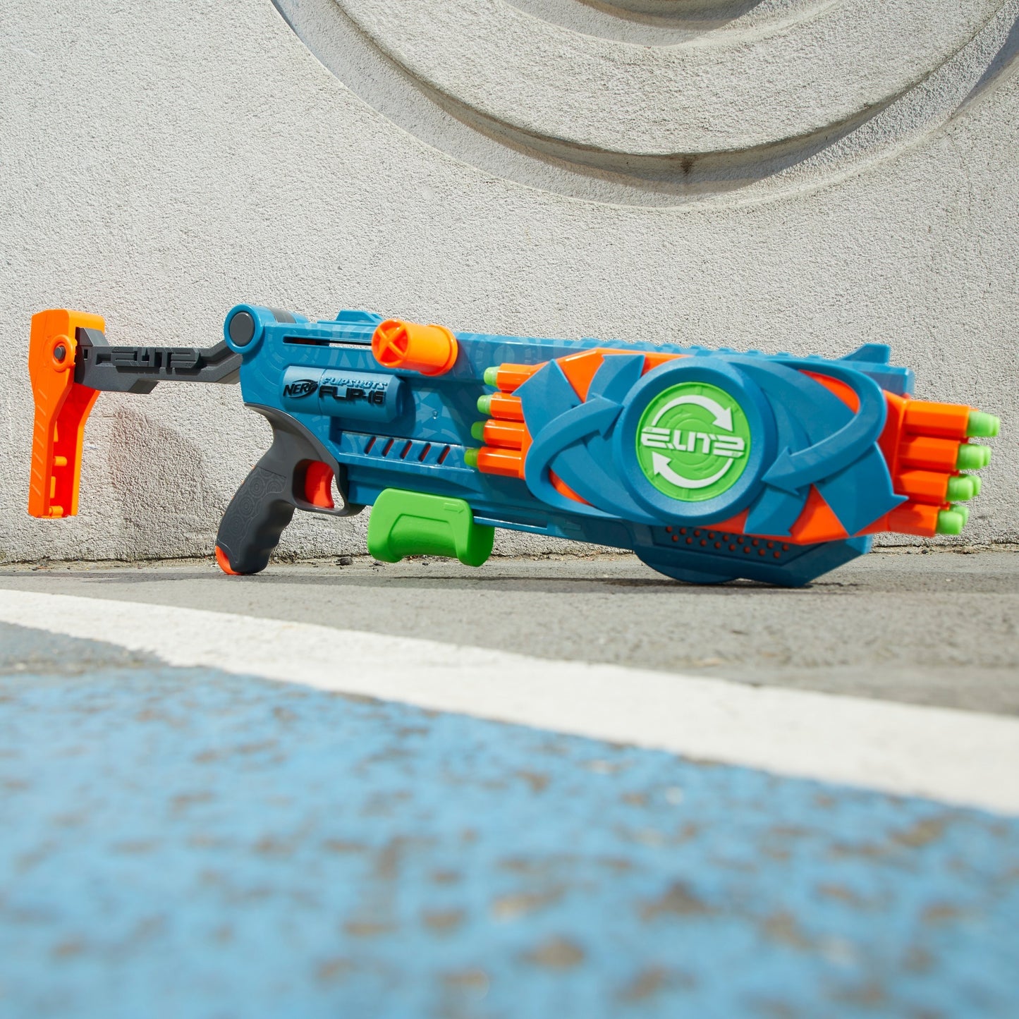 Hasbro Nerf Elite 2.0 Flipshots Flip-16, Nerf Gun (blaugrau/orange)