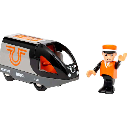 BRIO World Orange-schwarzer Reisezug, Spielfahrzeug