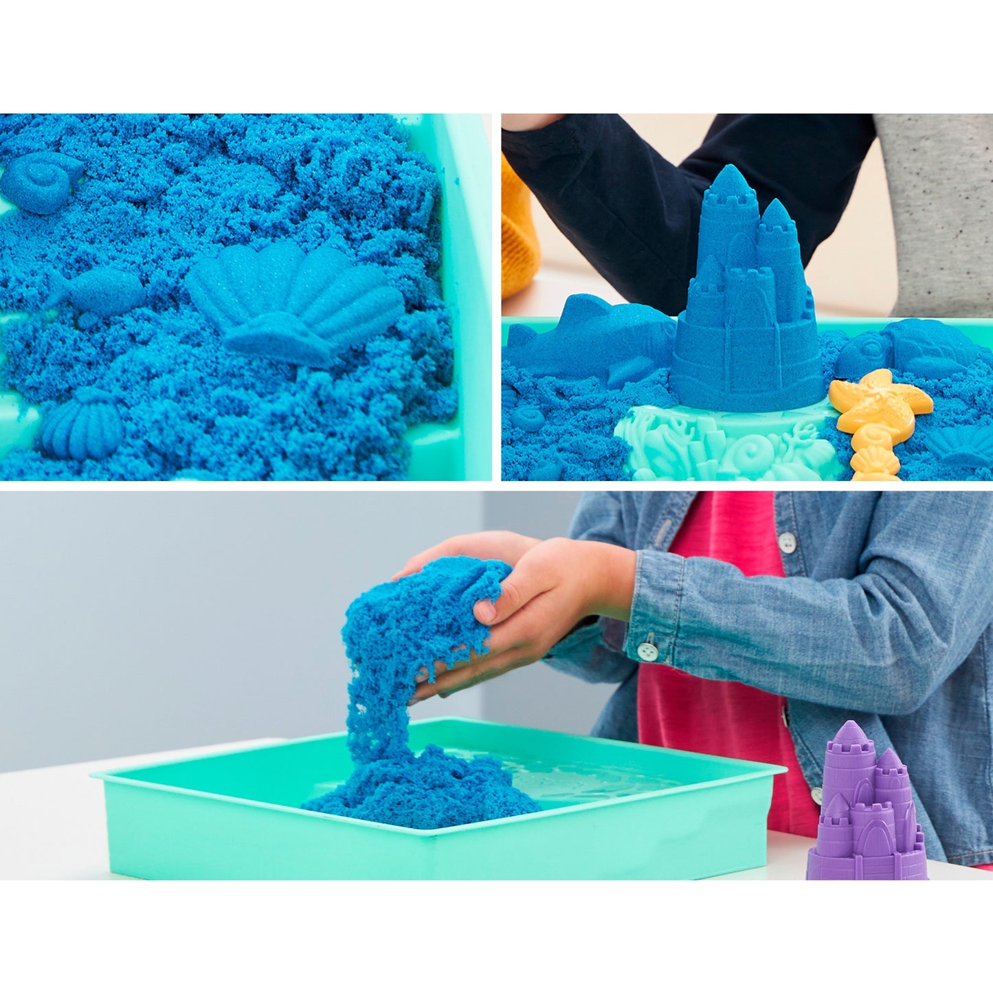 Spin Master Kinetic Sand - Sandbox Set blau, Spielsand