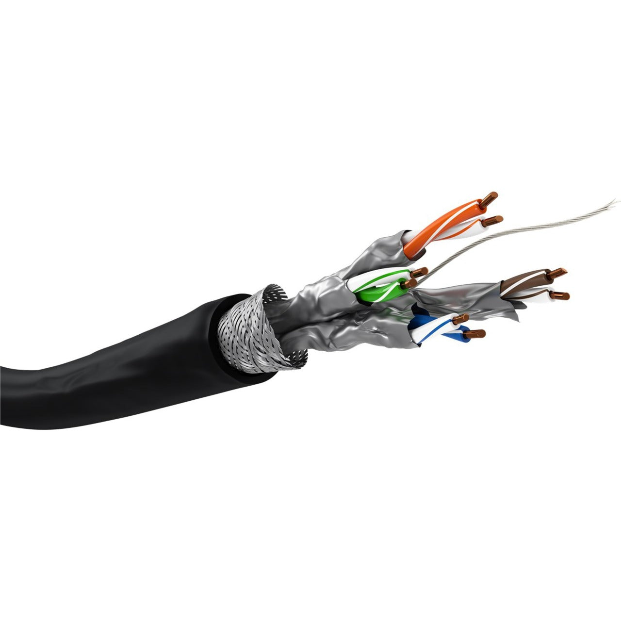Goobay Outdoor Netzwerkabel Cat.7 S/FTP (PiMF) (schwarz, 100 Meter)