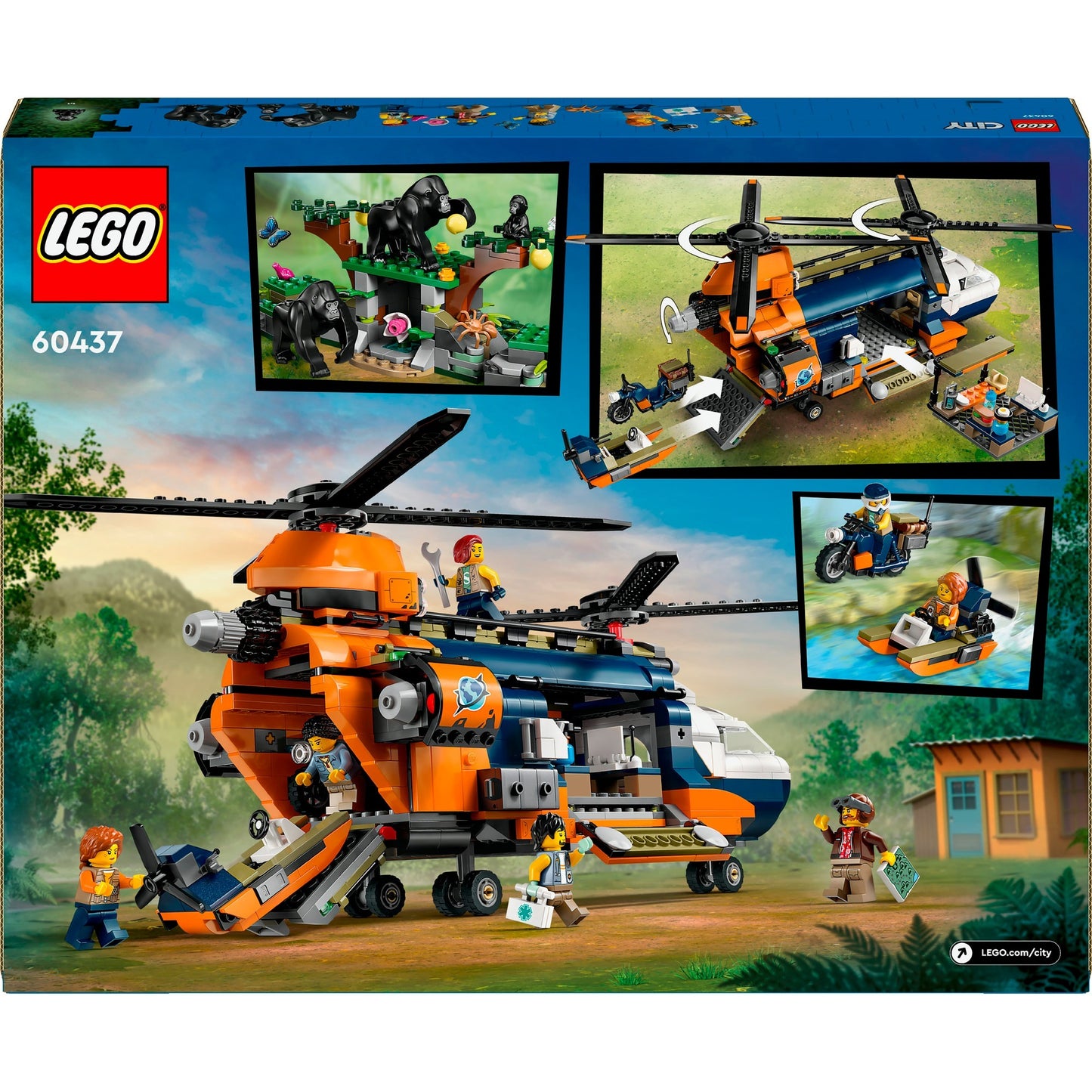 LEGO 60437 City Dschungelforscher-Hubschrauber, Konstruktionsspielzeug