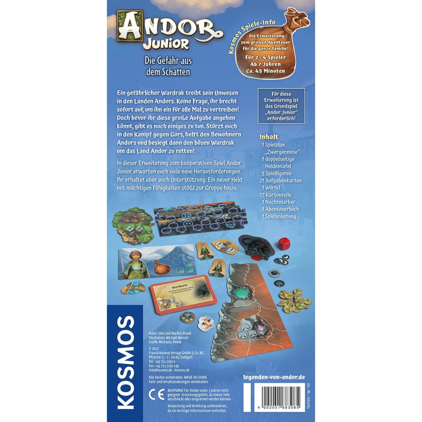 KOSMOS Andor Junior - Die Gefahr aus dem Schatten, Brettspiel