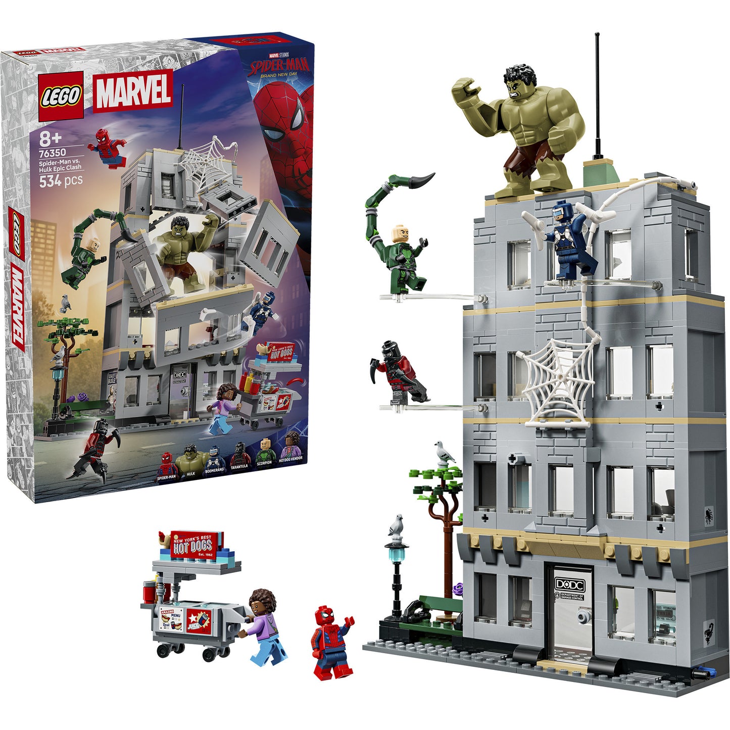 76350 Marvel Super Heroes Grosser Showdown: Spider-Man vs. Hulk, Konstruktionsspielzeug