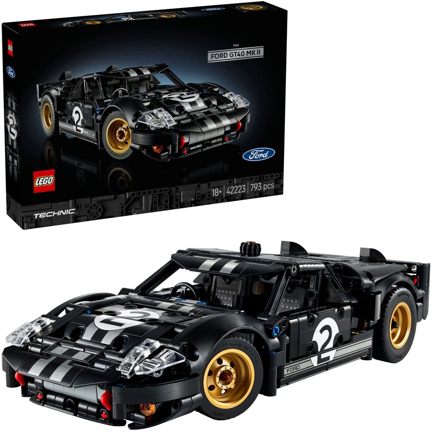 42223 Technic 1966 Ford GT40 MKII Rennwagen, Konstruktionsspielzeug