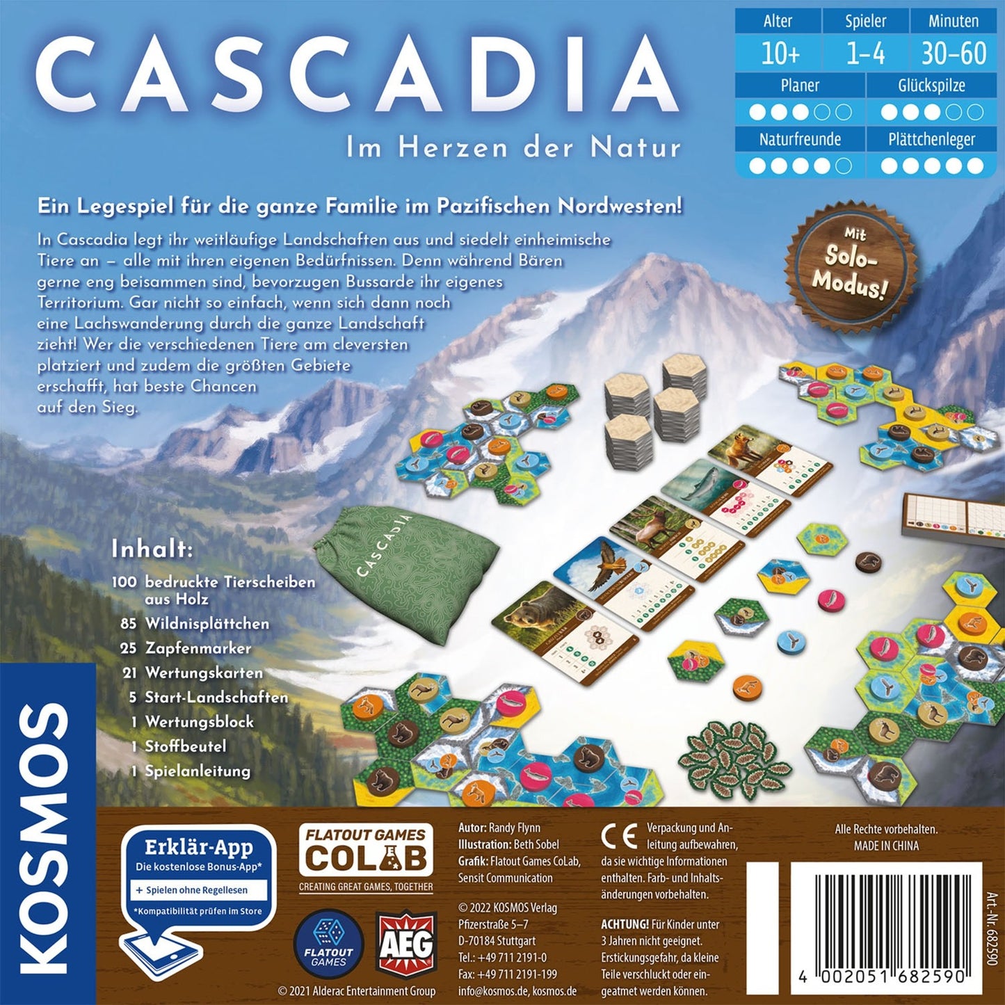 KOSMOS Cascadia - im Herzen der Natur, Gesellschaftsspiel