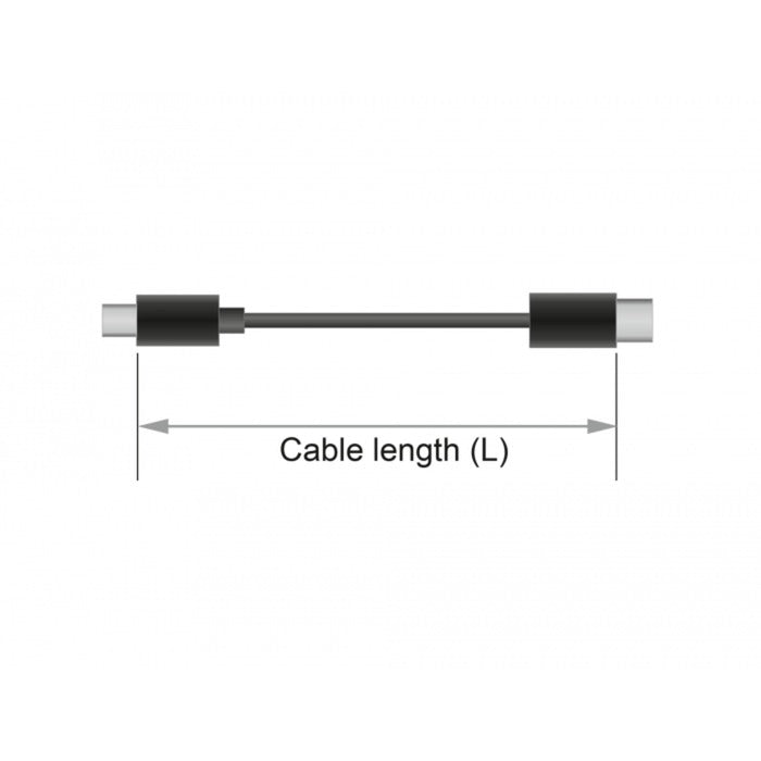 DeLOCK USB 3.2 Gen 1 Verlängerungskabel, USB-C Stecker > USB-C Buchse (schwarz, 0,5 Meter, SuperSpeed)