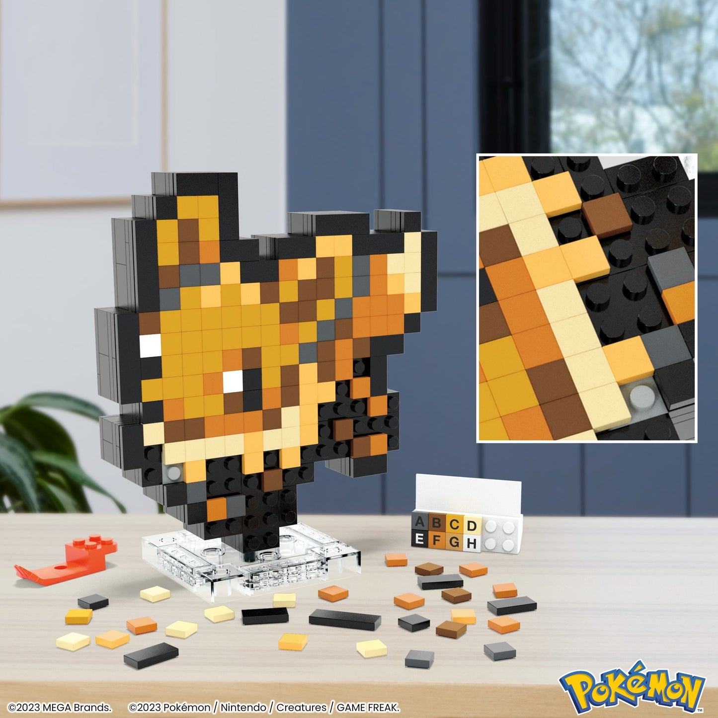 Mattel MEGA Pokémon Evoli Pixel Art, Konstruktionsspielzeug