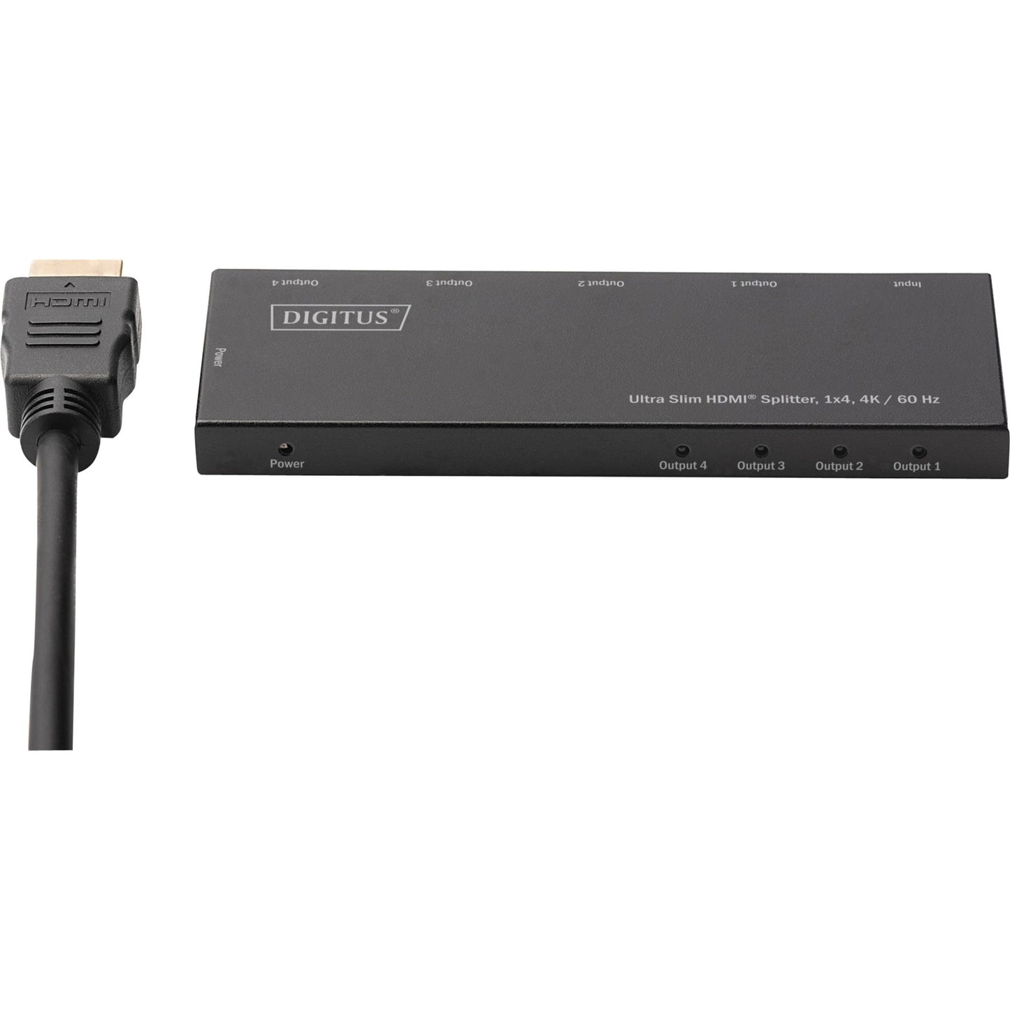 Digitus Ultra Slim HDMI Splitter, 1x4, 4K / 60 Hz (schwarz)