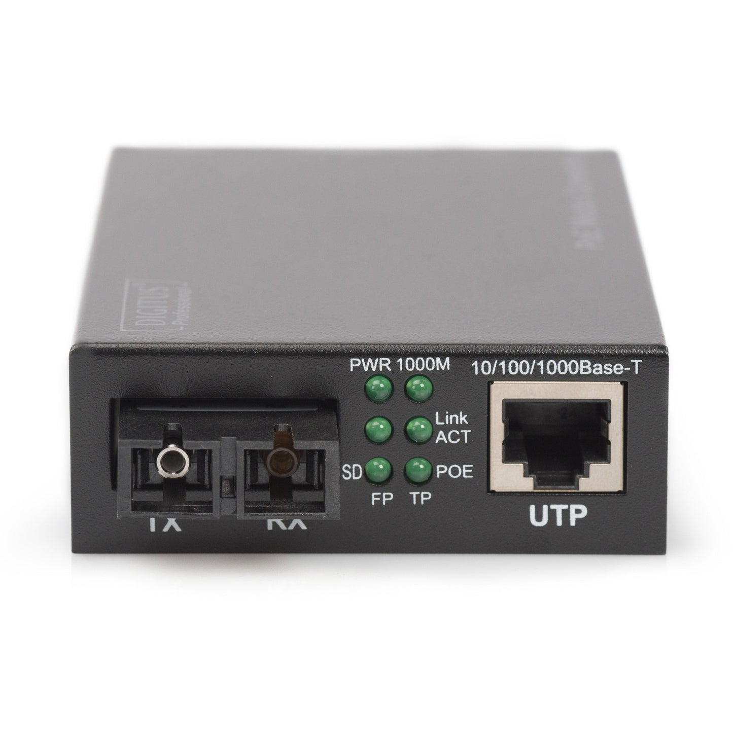 Gigabit PoE Medienkonverter, RJ45 / SC, SM, PSE