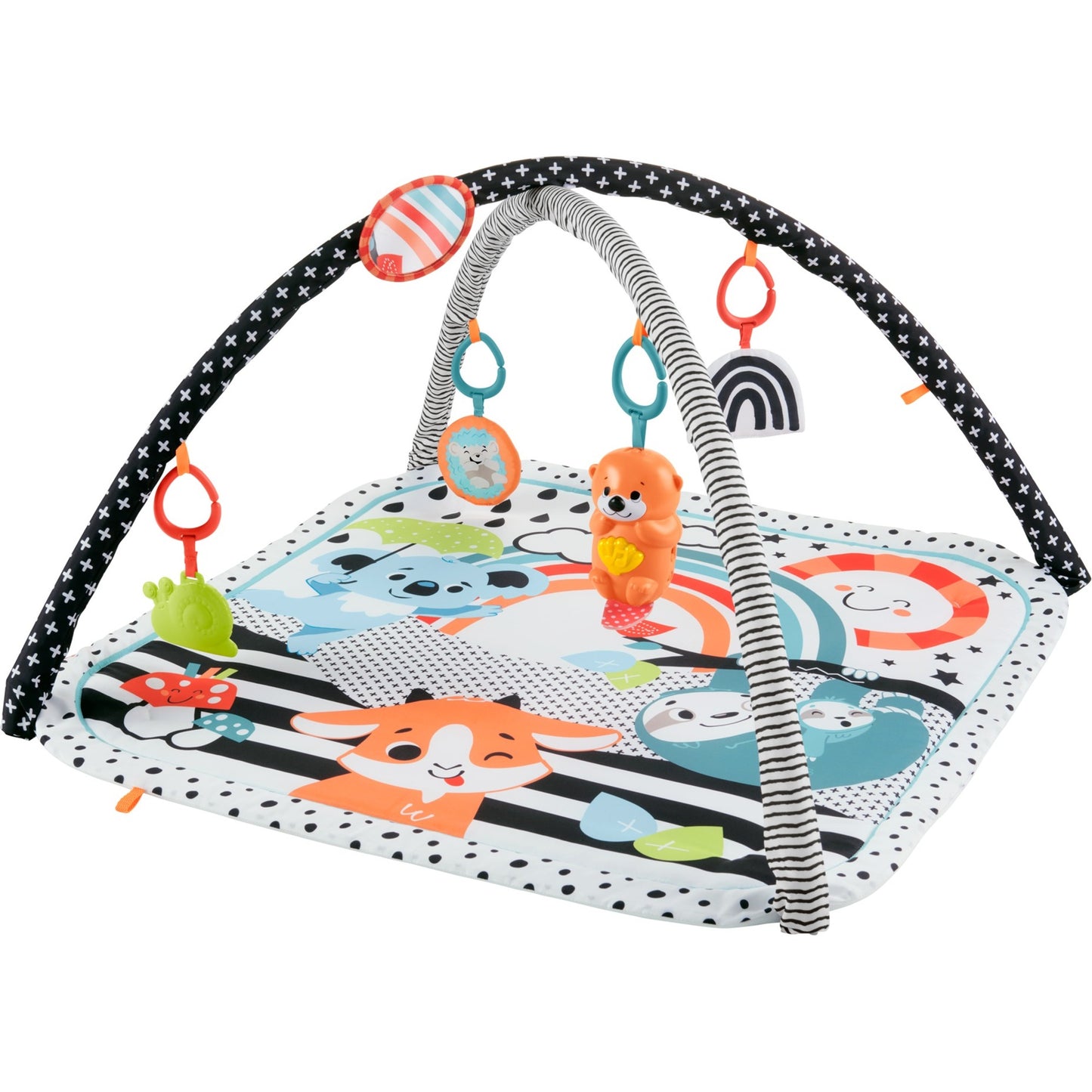 Fisher-Price Tierfreunde Kontrast-Spieldecke, Spielbogen/Decke