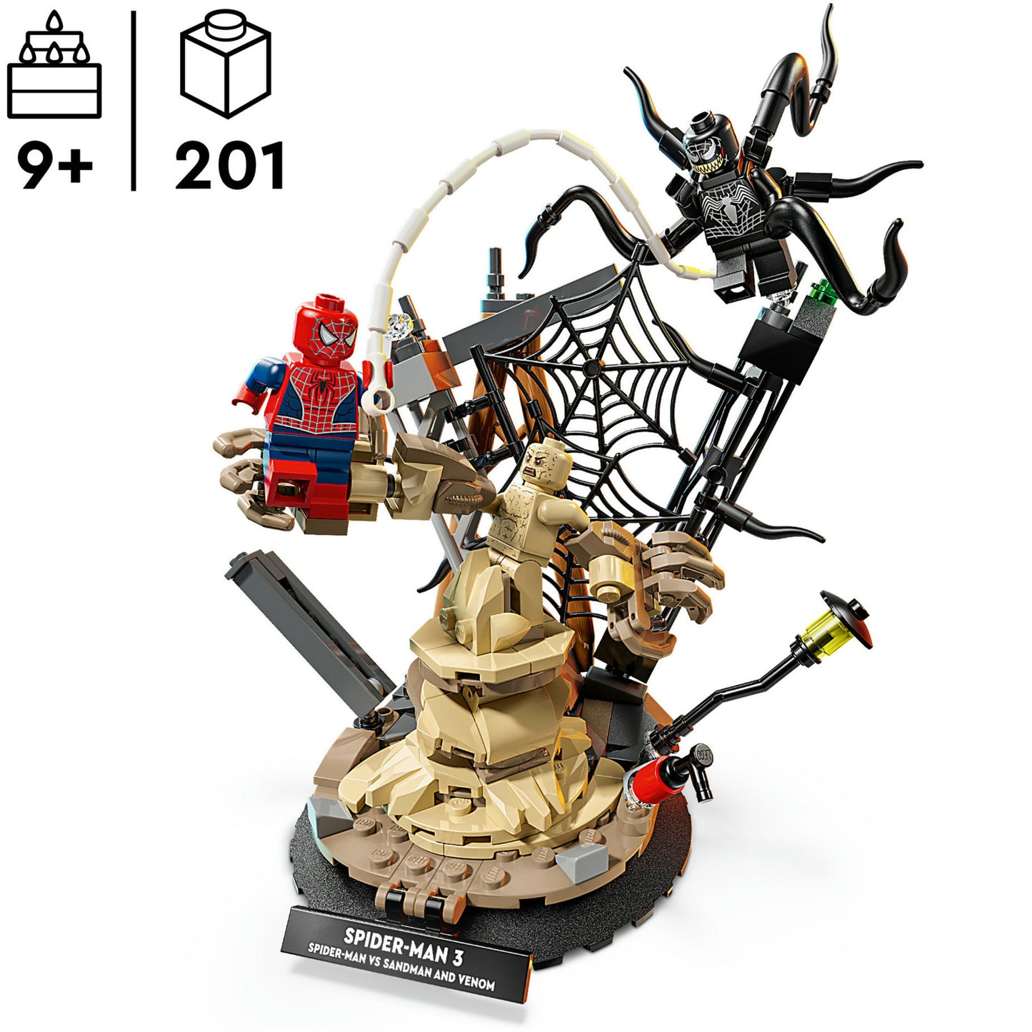 76334 Marvel Super Heroes Grosser Showdown: Spider-Man vs. Sandman, Konstruktionsspielzeug